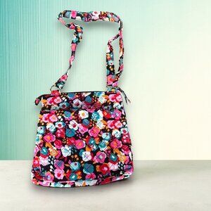 Waverly Quilted Floral Canvas Shoulder Crossbody Bag